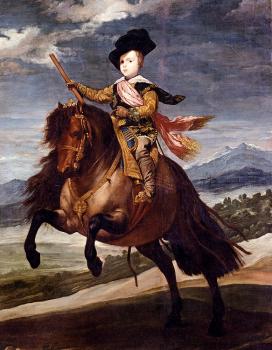 Diego Rodriguez De Silva Velazquez : Prince Balthasar Carlos on horseback